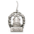 Bell Wreath Pewter Finish Ornament